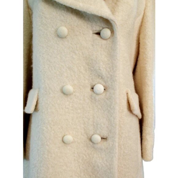 VINTAGE BERROCO Mink/Wool Bouclé Coat - Picture 5 of 9